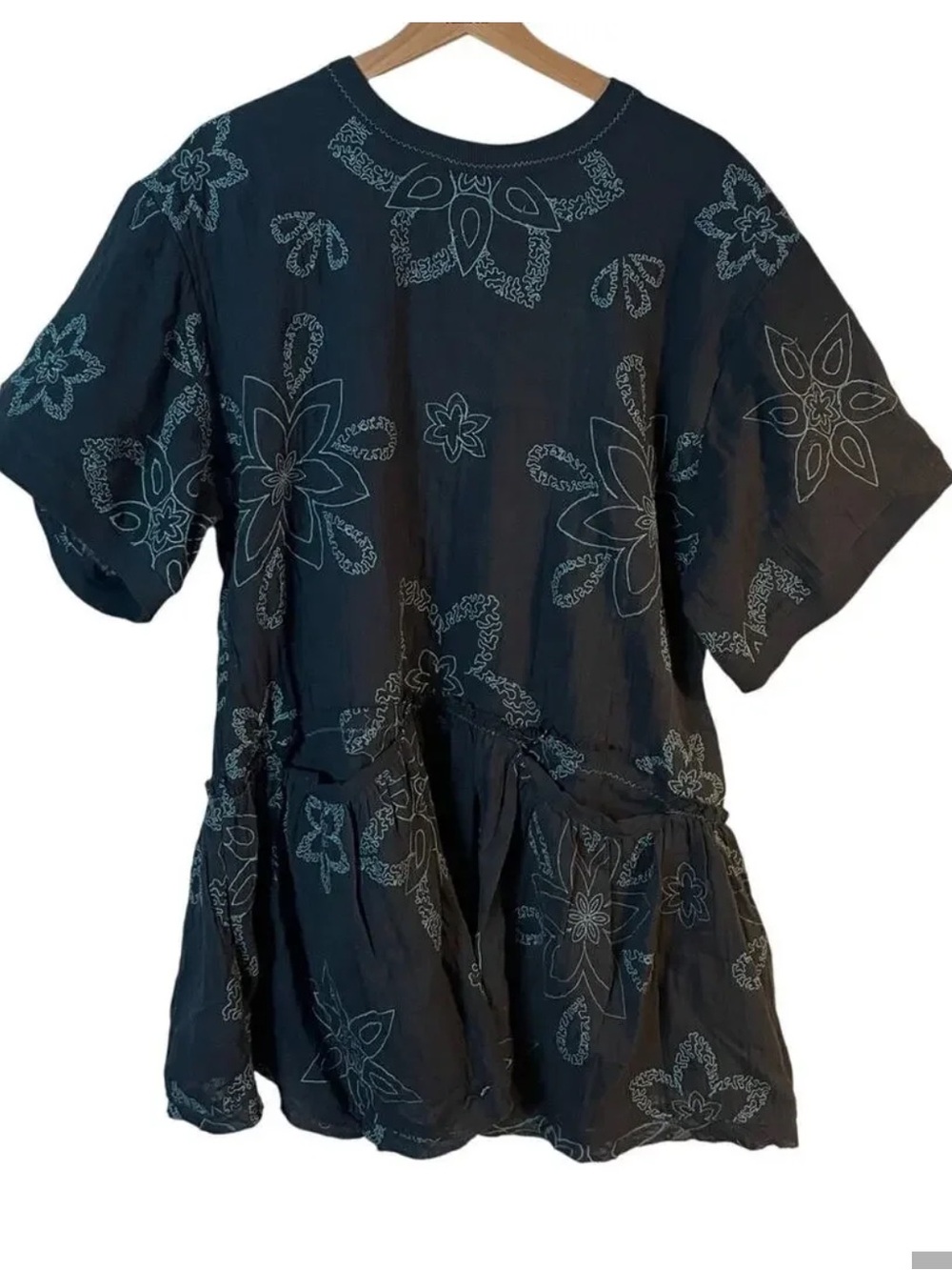 Free People Picking Petals Mini dress in blk motif